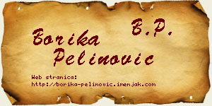 Borika Pelinović vizit kartica